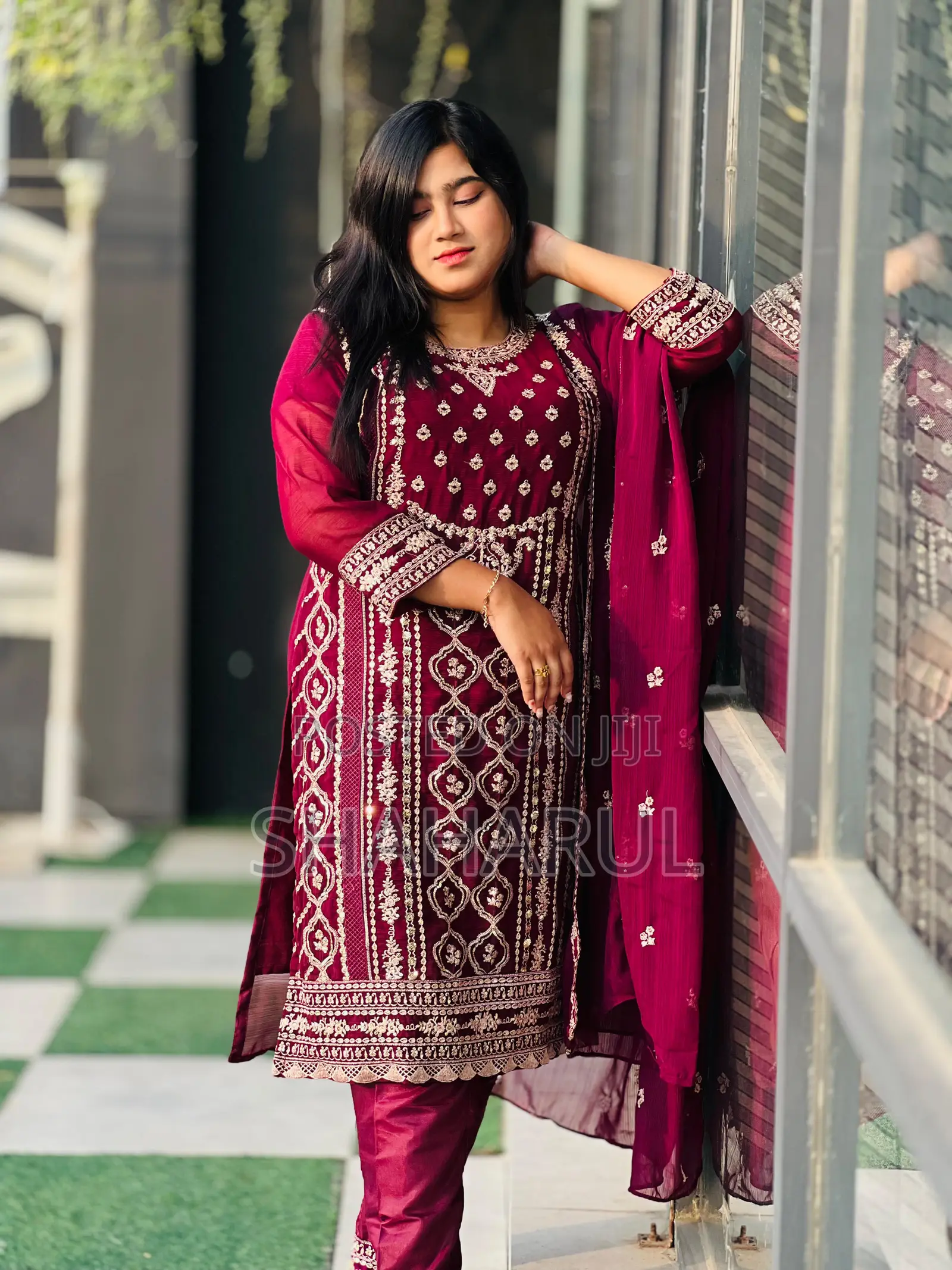 Georgette Embroidery Four Piece 16807