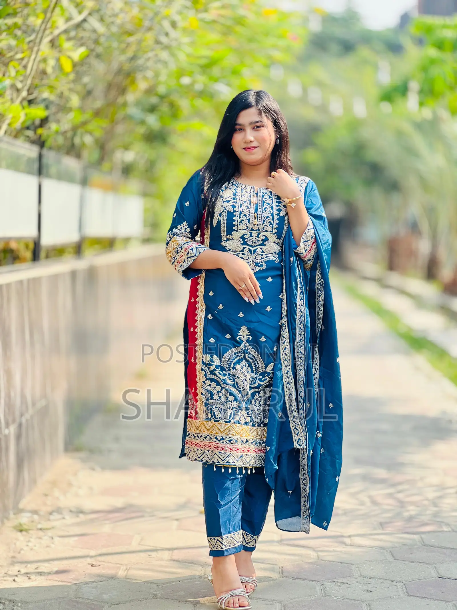 Georgette Embroidery Four Piece 16801