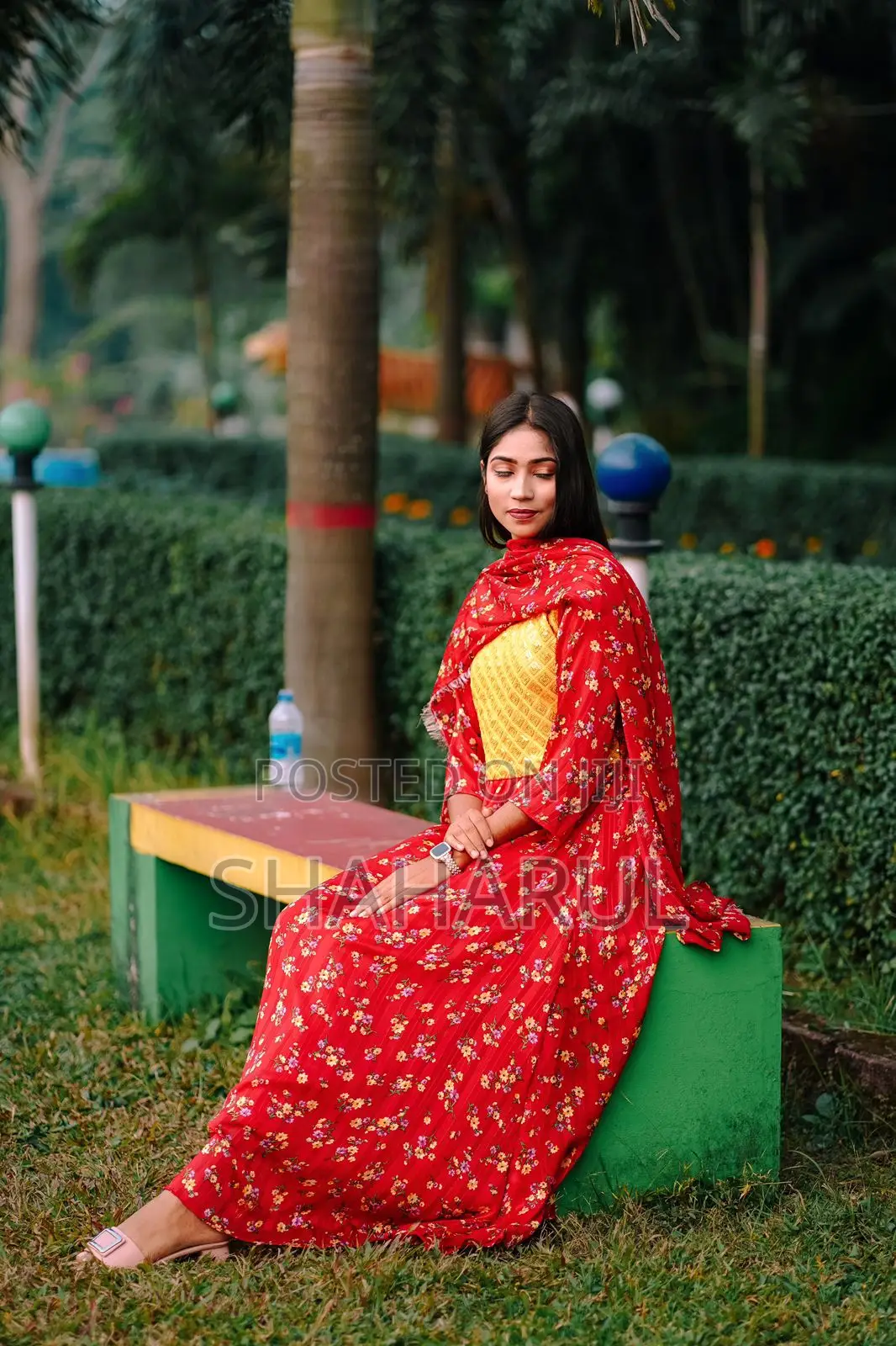 China Georgette Gown Three Piece