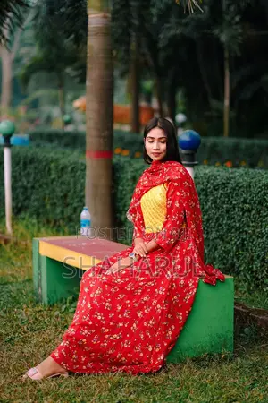 China Georgette Gown Three Piece