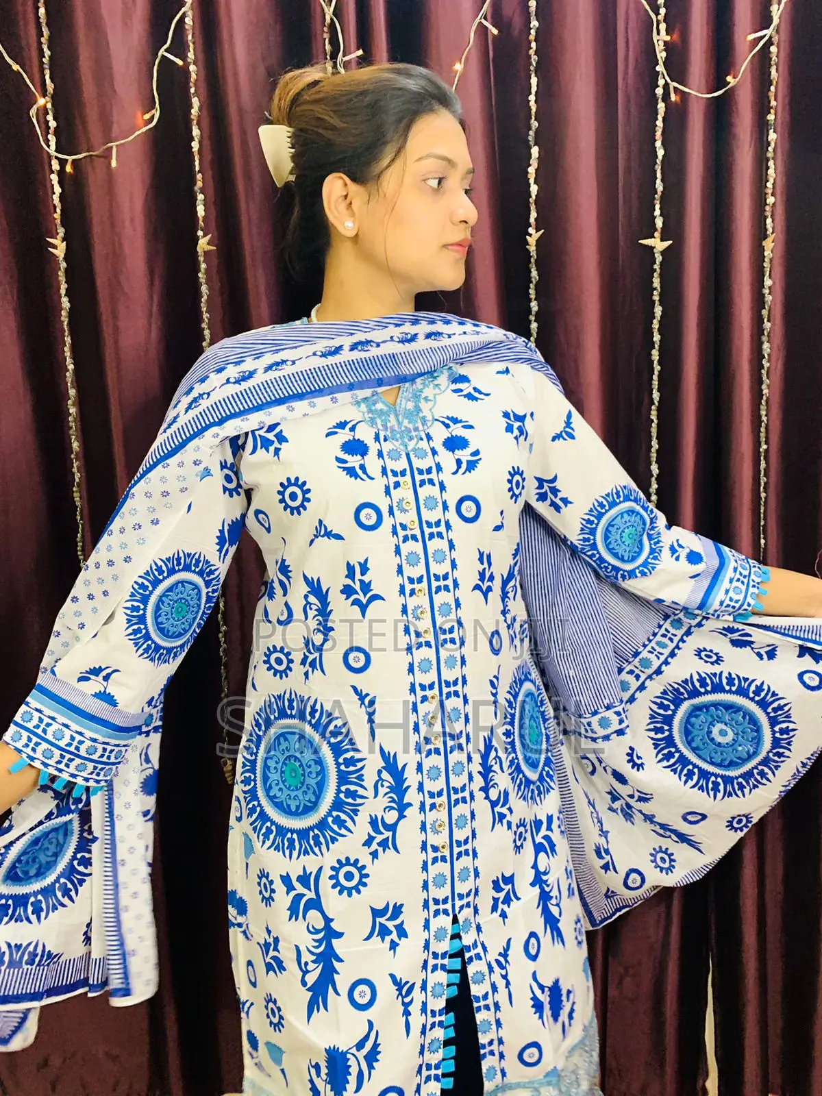 Coton Dress Whith Skin Print 15499