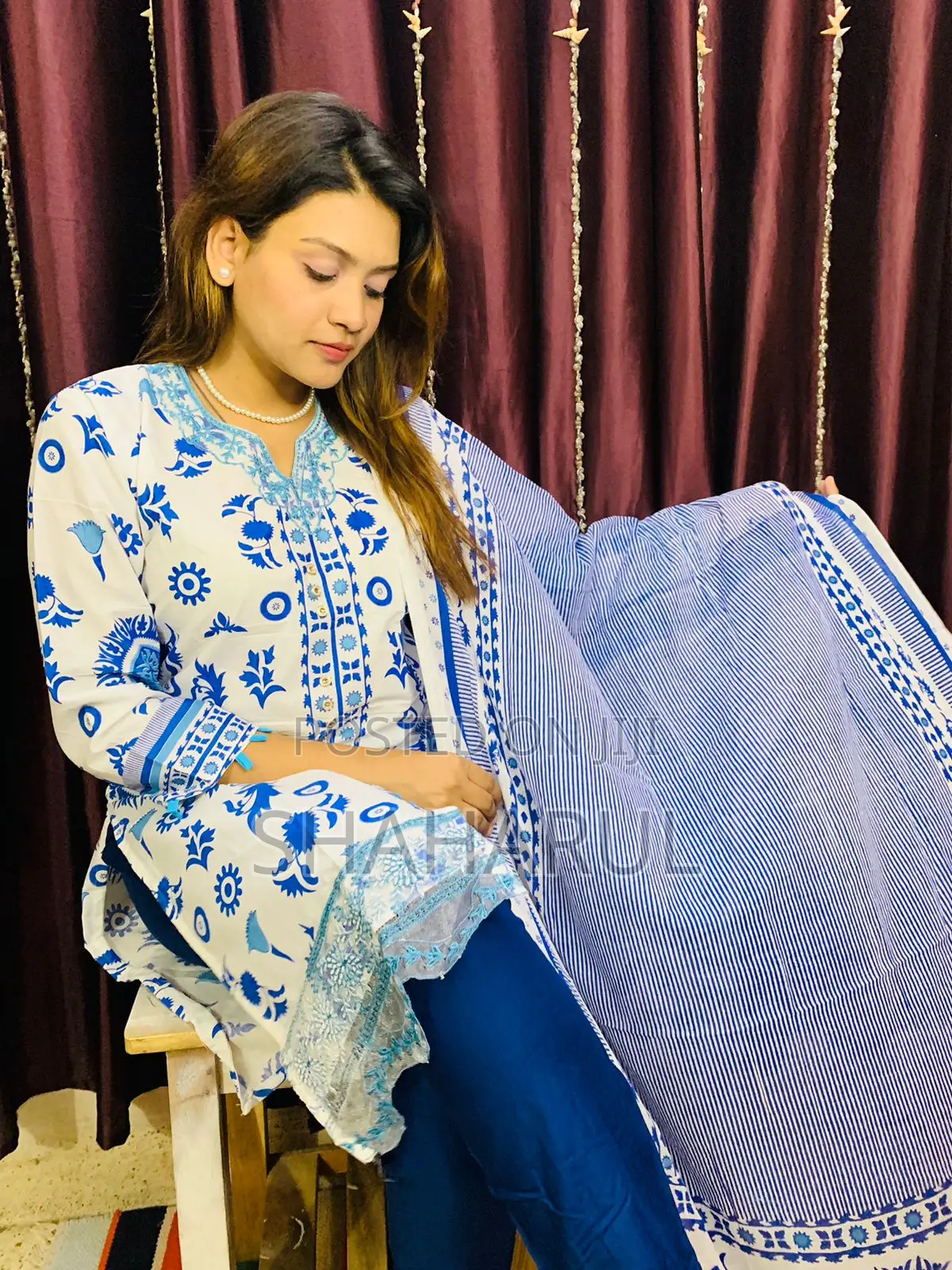 Coton Dress Whith Skin Print 15499