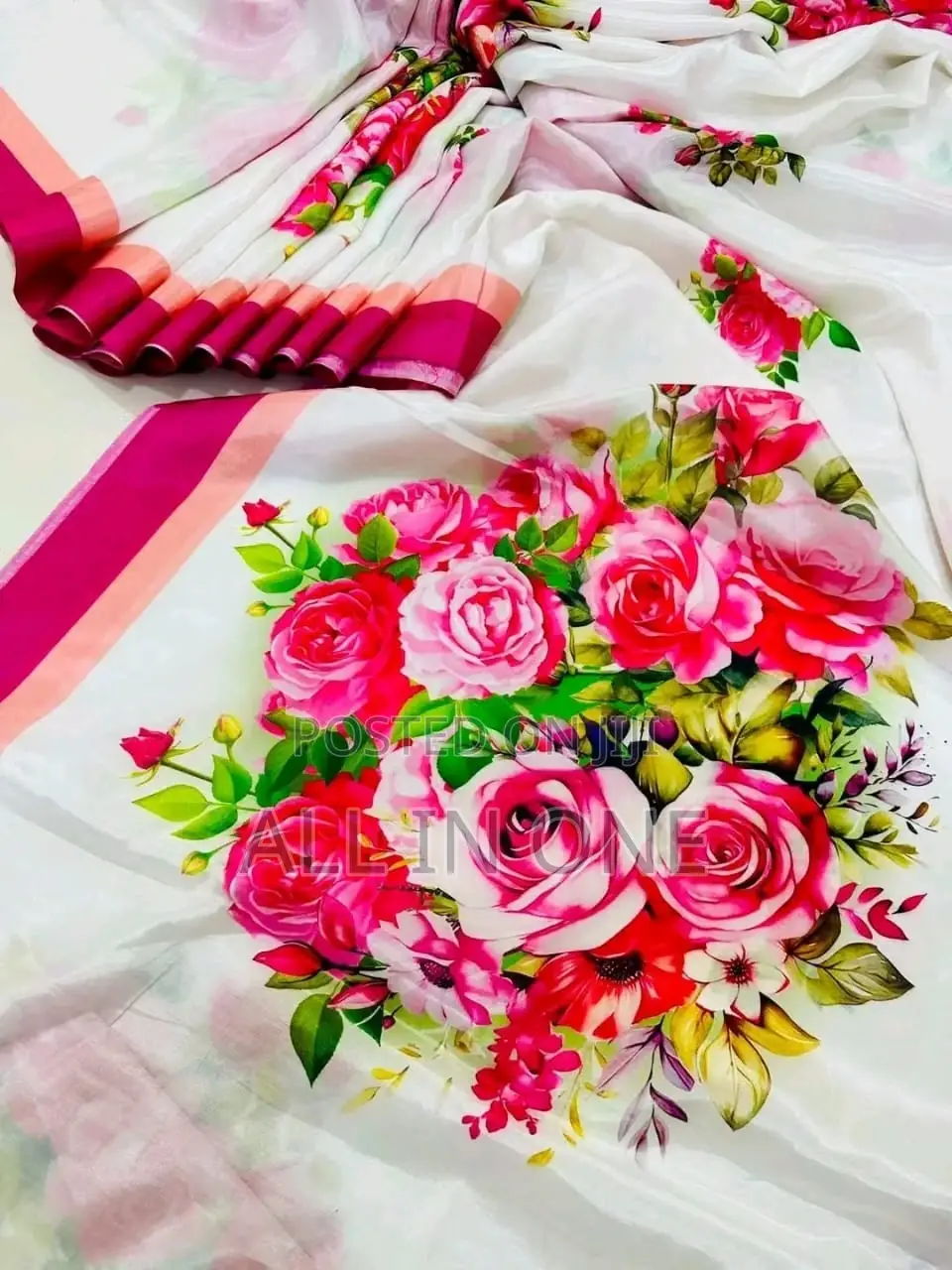 Digital Print Sharee With Blause PCS VFD Yttujht