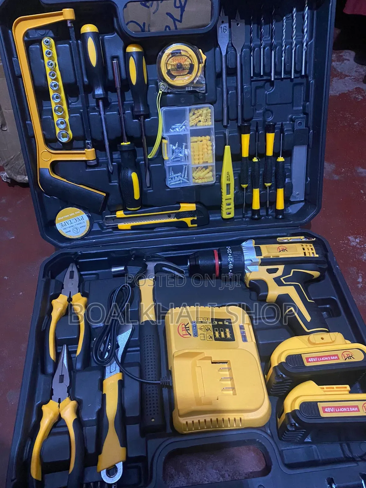 Cordless Drill Machine 116 Pieces Set 48v