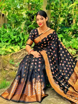 Photo - Soft Silk Katan Sharee Gg Dd Ij