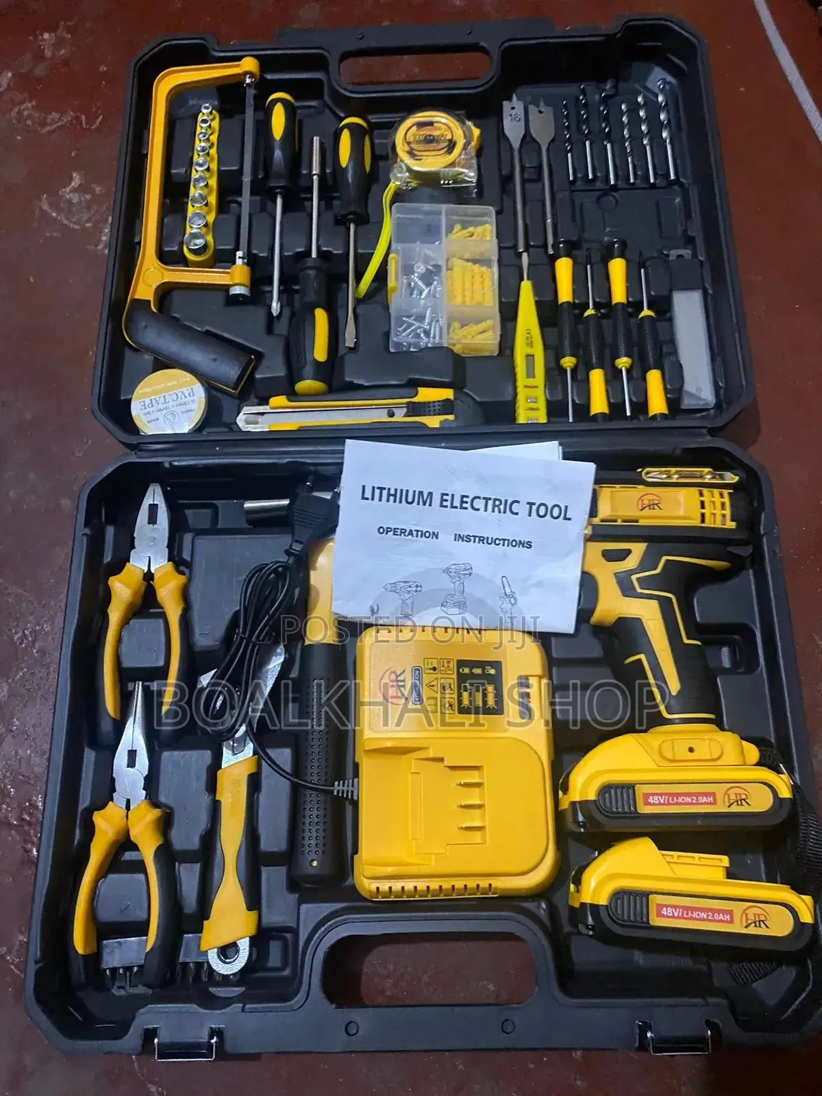 Cordless Drill Machine 116 Pieces Set 48v
