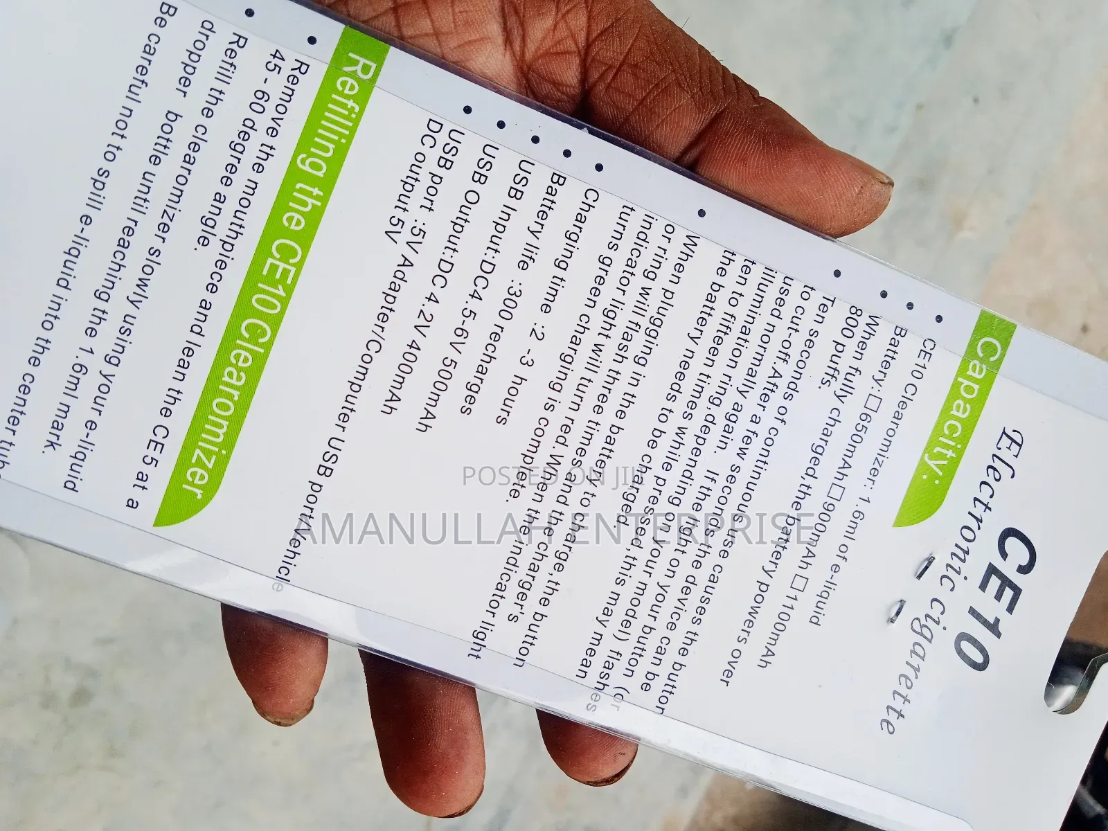 Electronic Cigarette, Also Known as a Vape Pen.