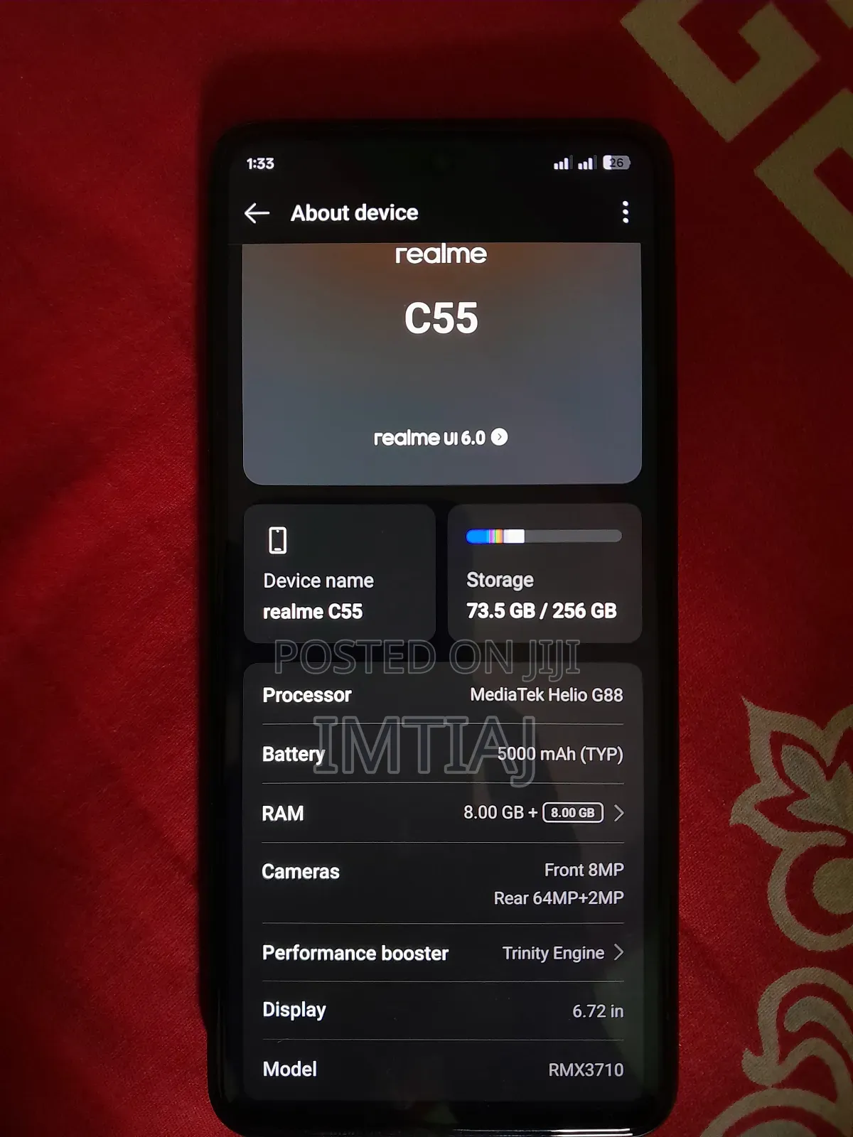 Realme C55 256 GB Black
