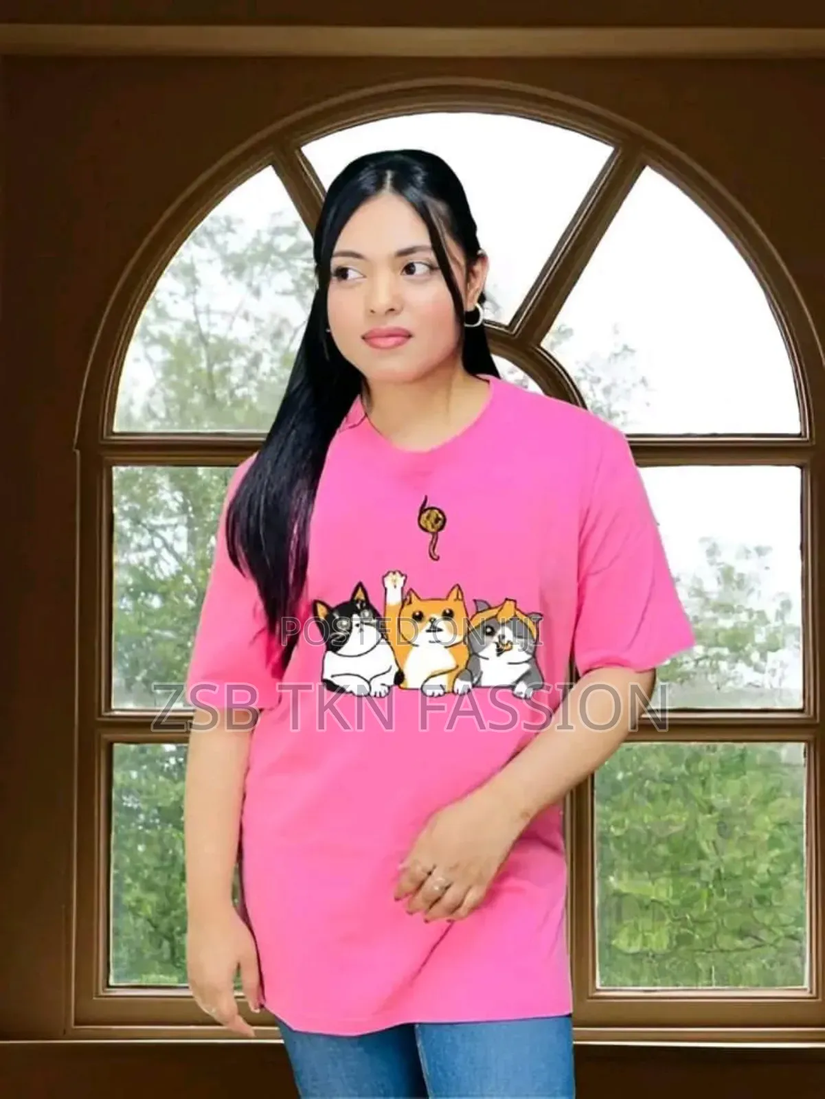 Drop Shoulder Ladies T-Shirt HJF FHBG