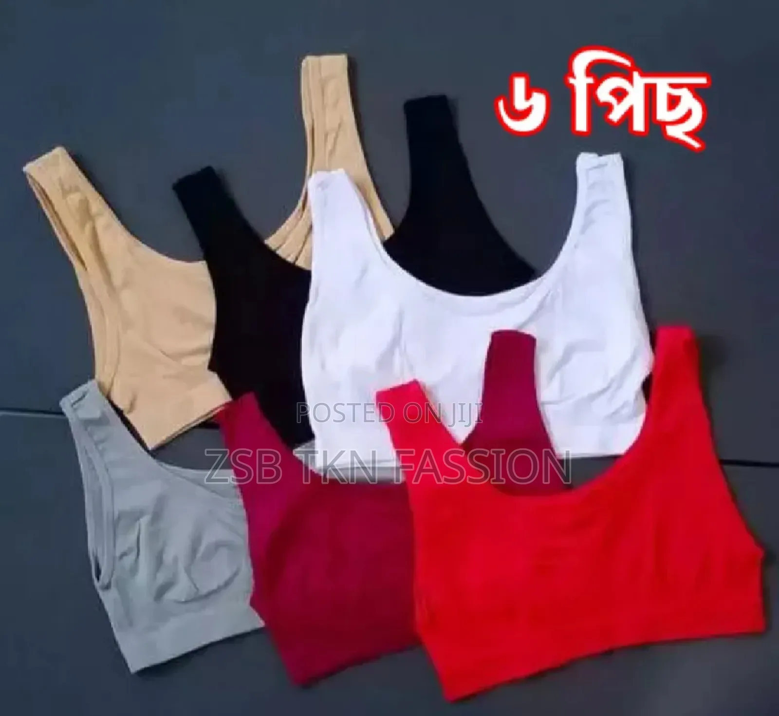 6 Pieces Semis Bra