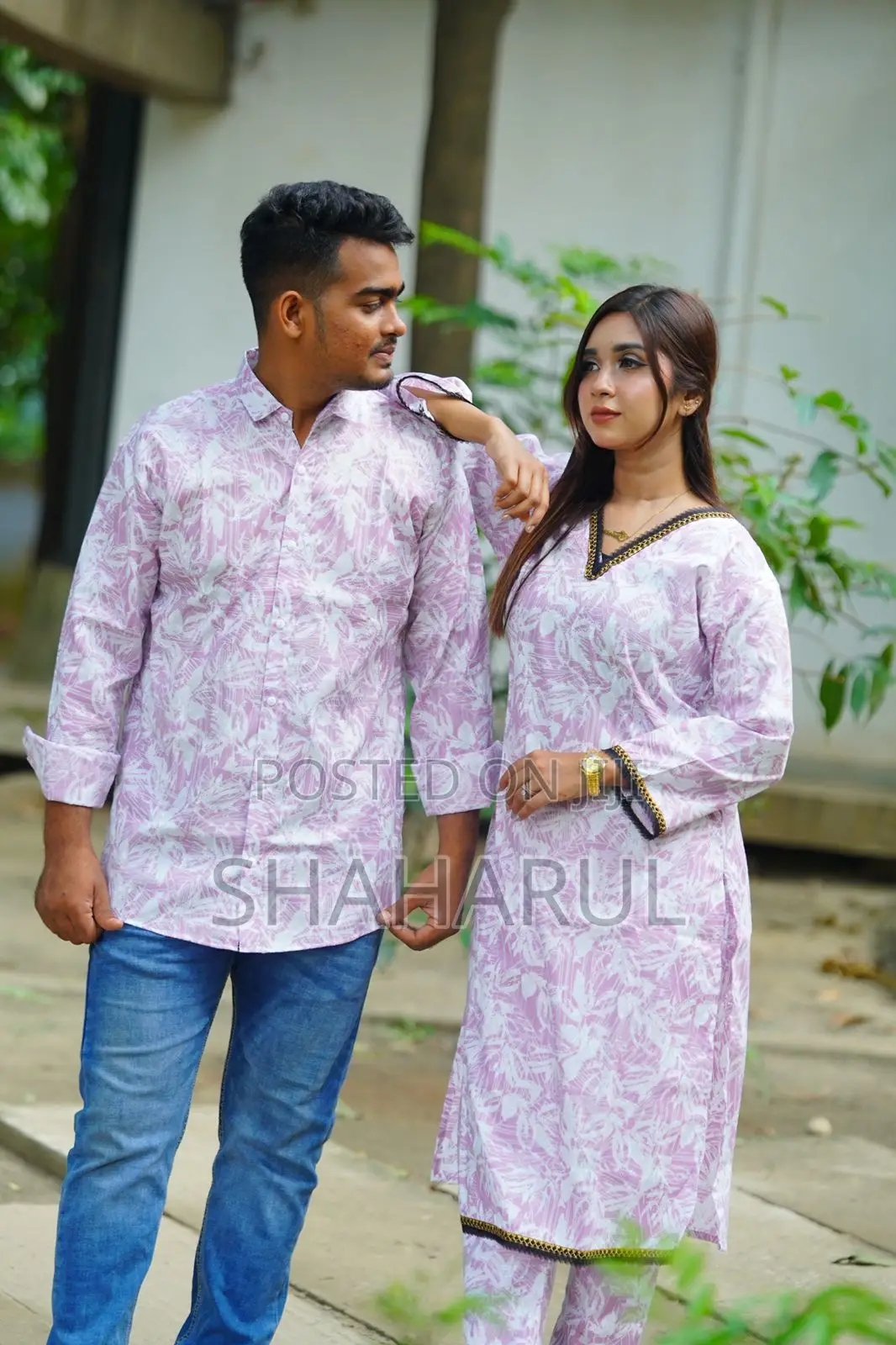Premium Shirt Three Piece Couple Set 21343