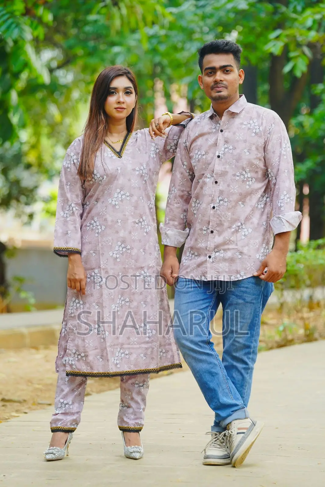 Premium Shirt Three Piece Couple Set 21343