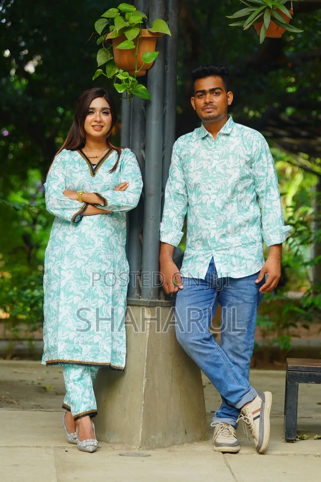 Premium Shirt Three Piece Couple Set 21343