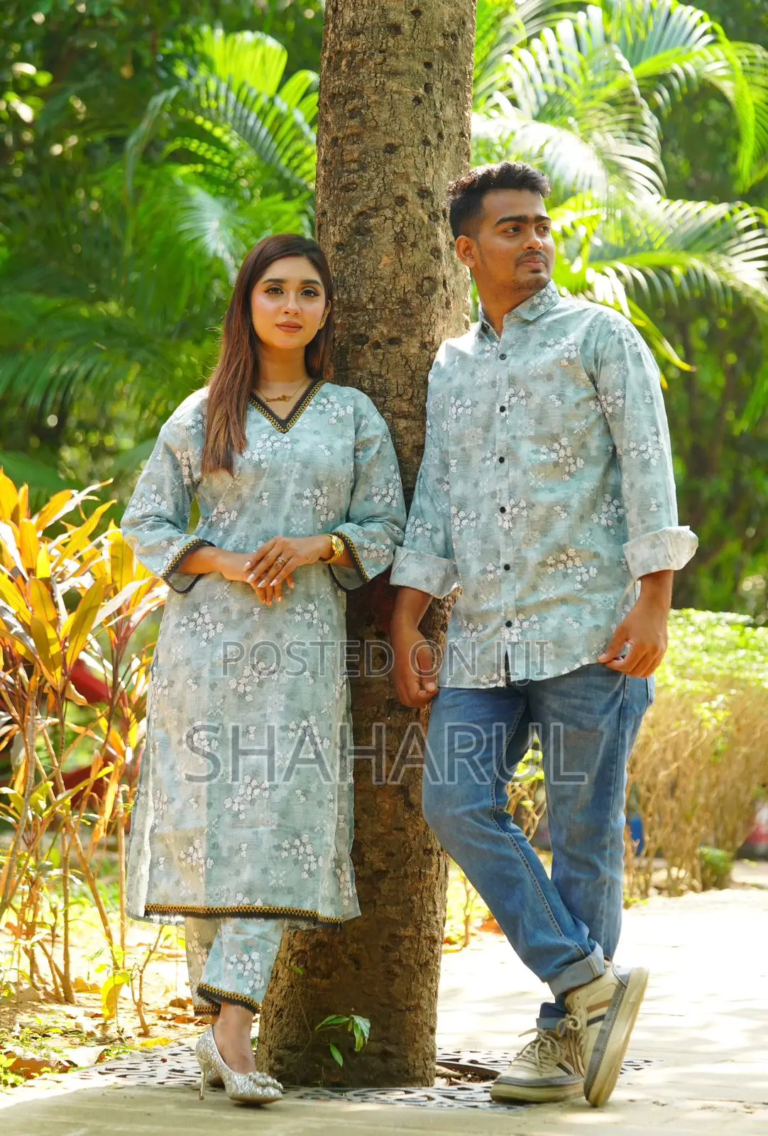 Premium Shirt Three Piece Couple Set 21343