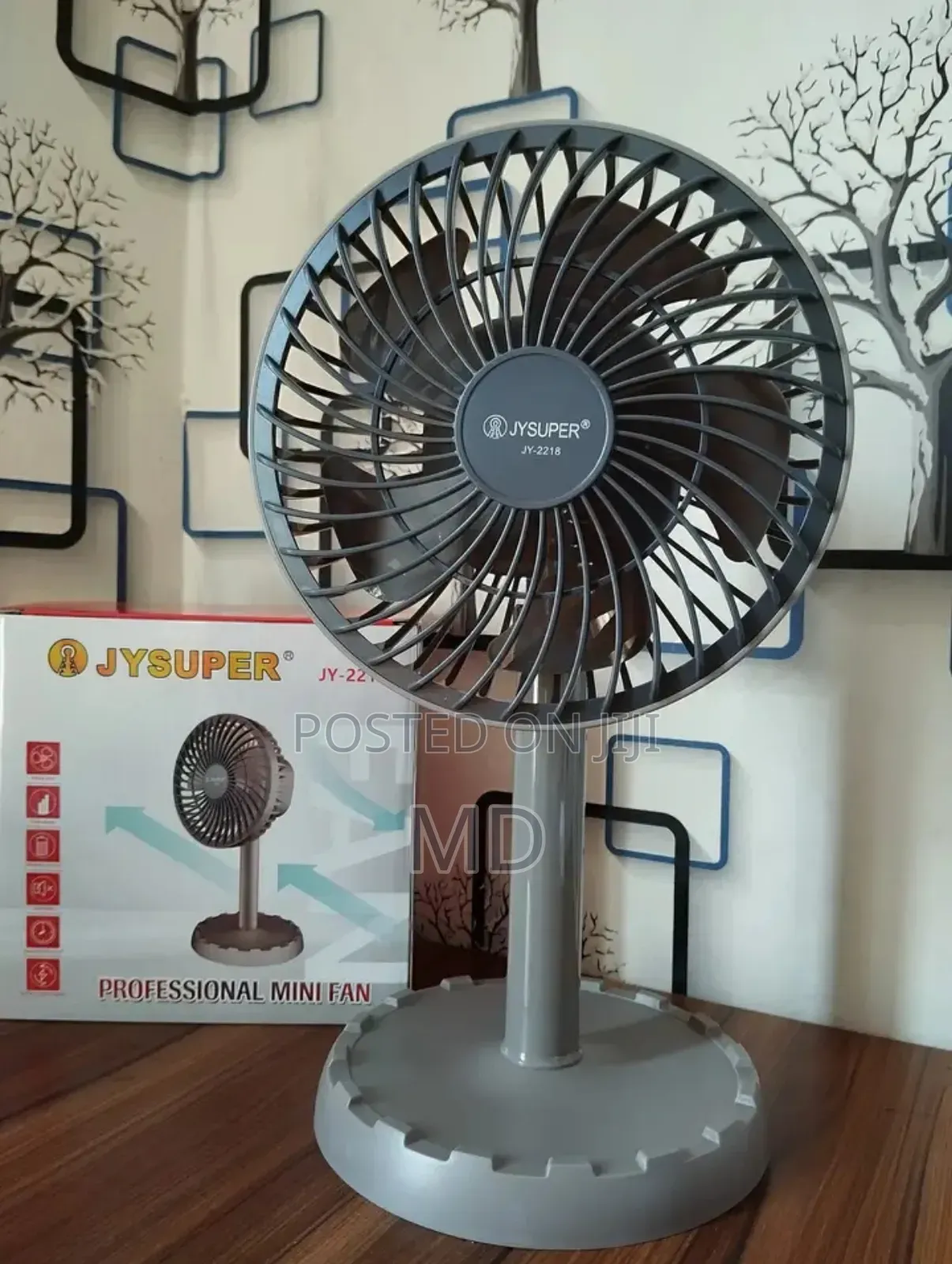 Jy Super Jy-2218 Professional Rechargeable Portable Mini Table Fan