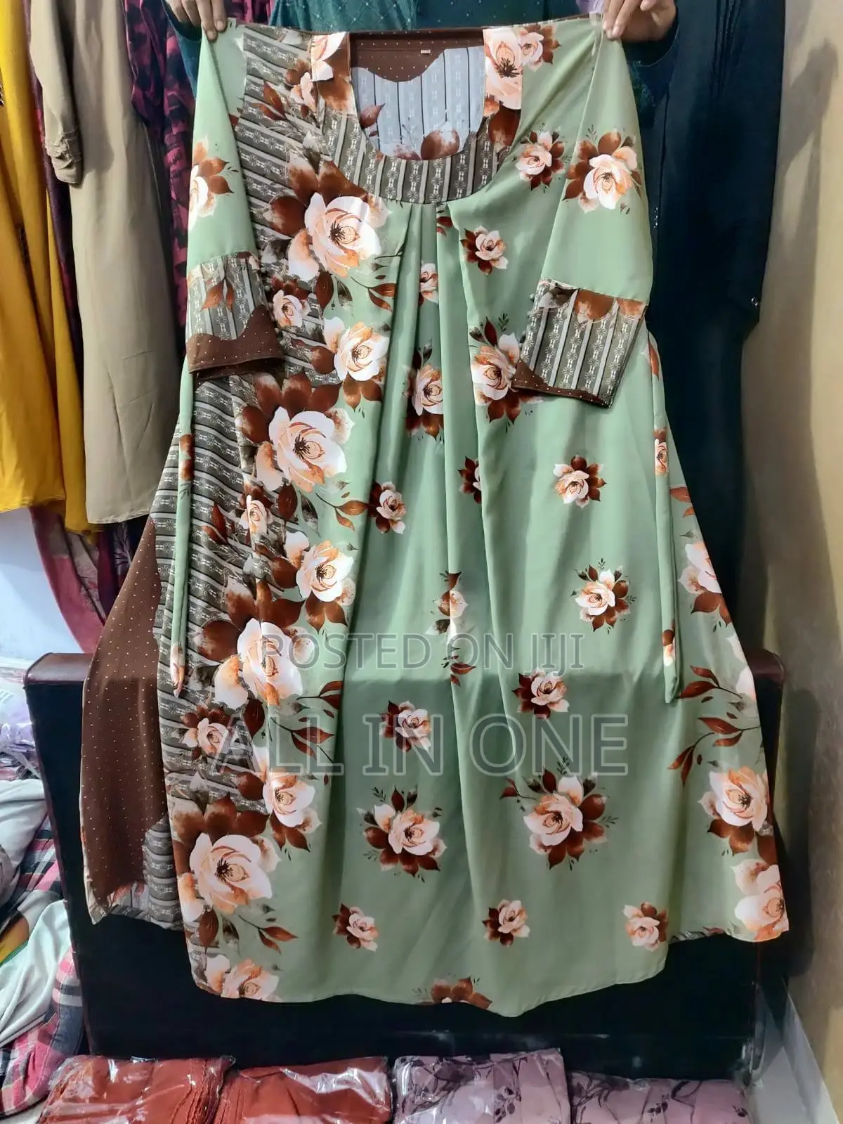 Dubai Cherry Digital Print Borka