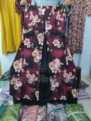 Dubai Cherry Digital Print Borka