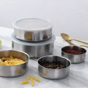 5pcs Bowl Set With Silicone Lids