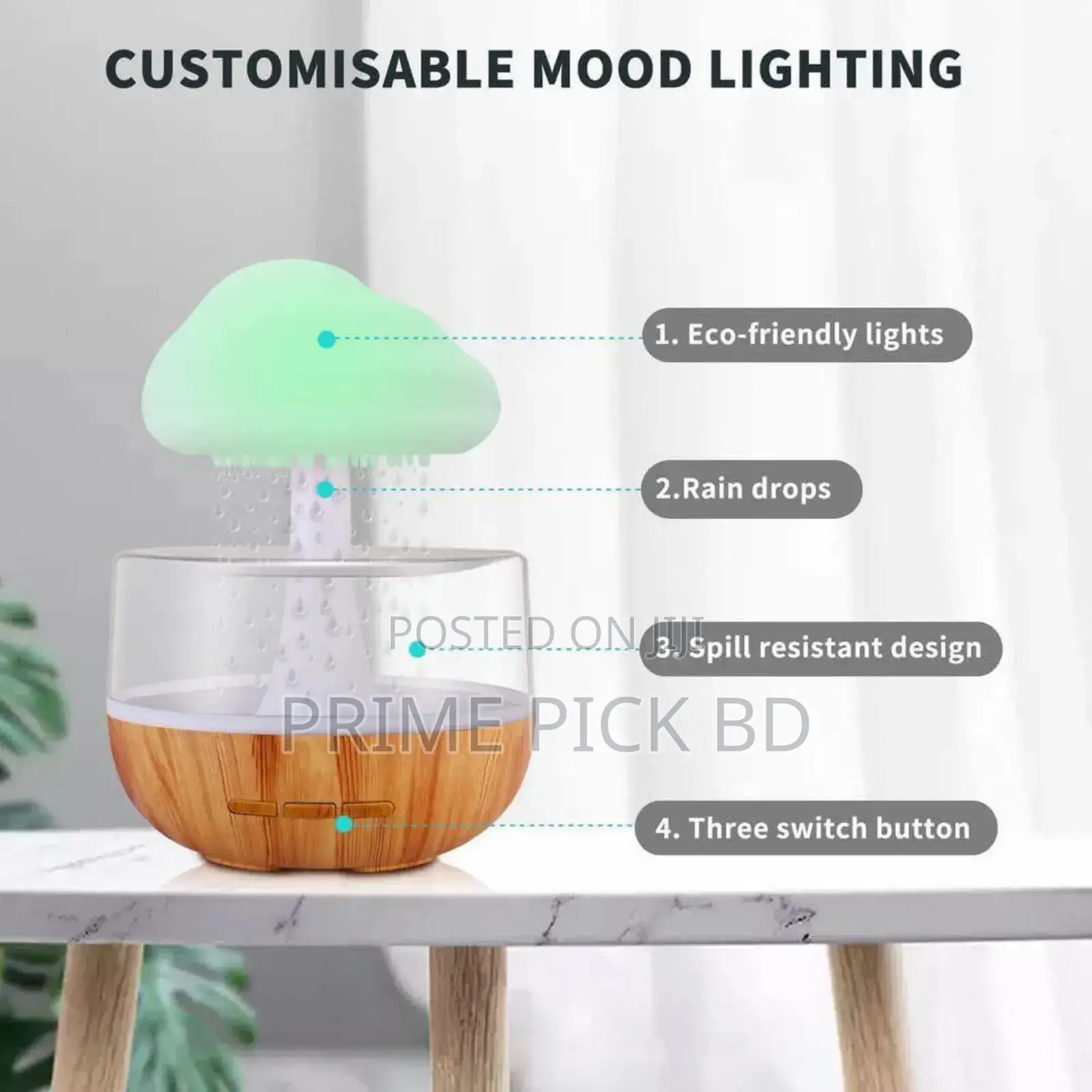 Cloud Rain Humidifier Lamp