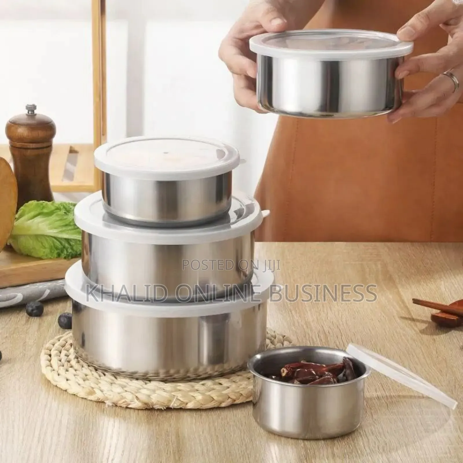 5pcs Bowl Set With Silicone Lids