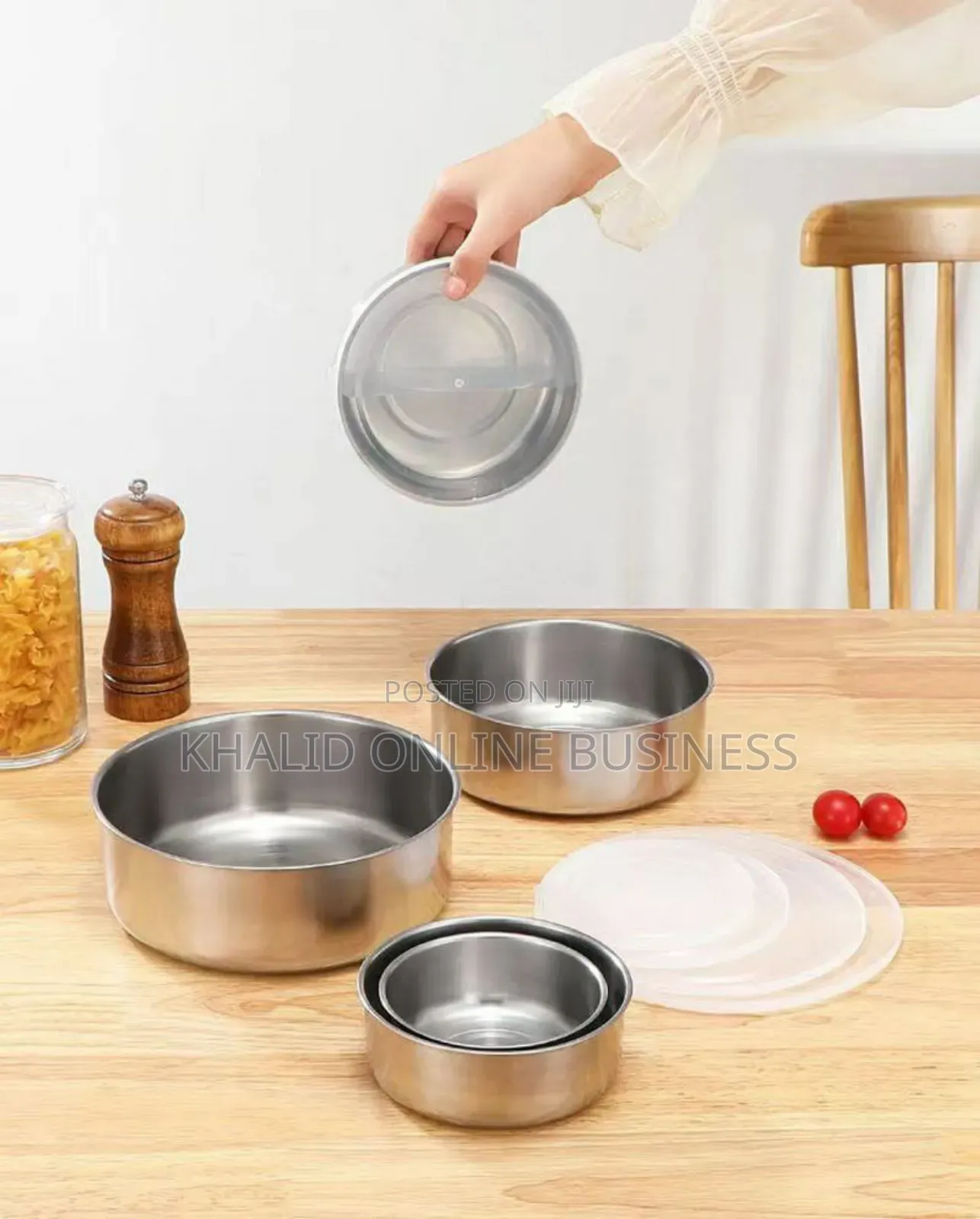 5pcs Bowl Set With Silicone Lids