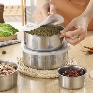 5pcs Bowl Set With Silicone Lids