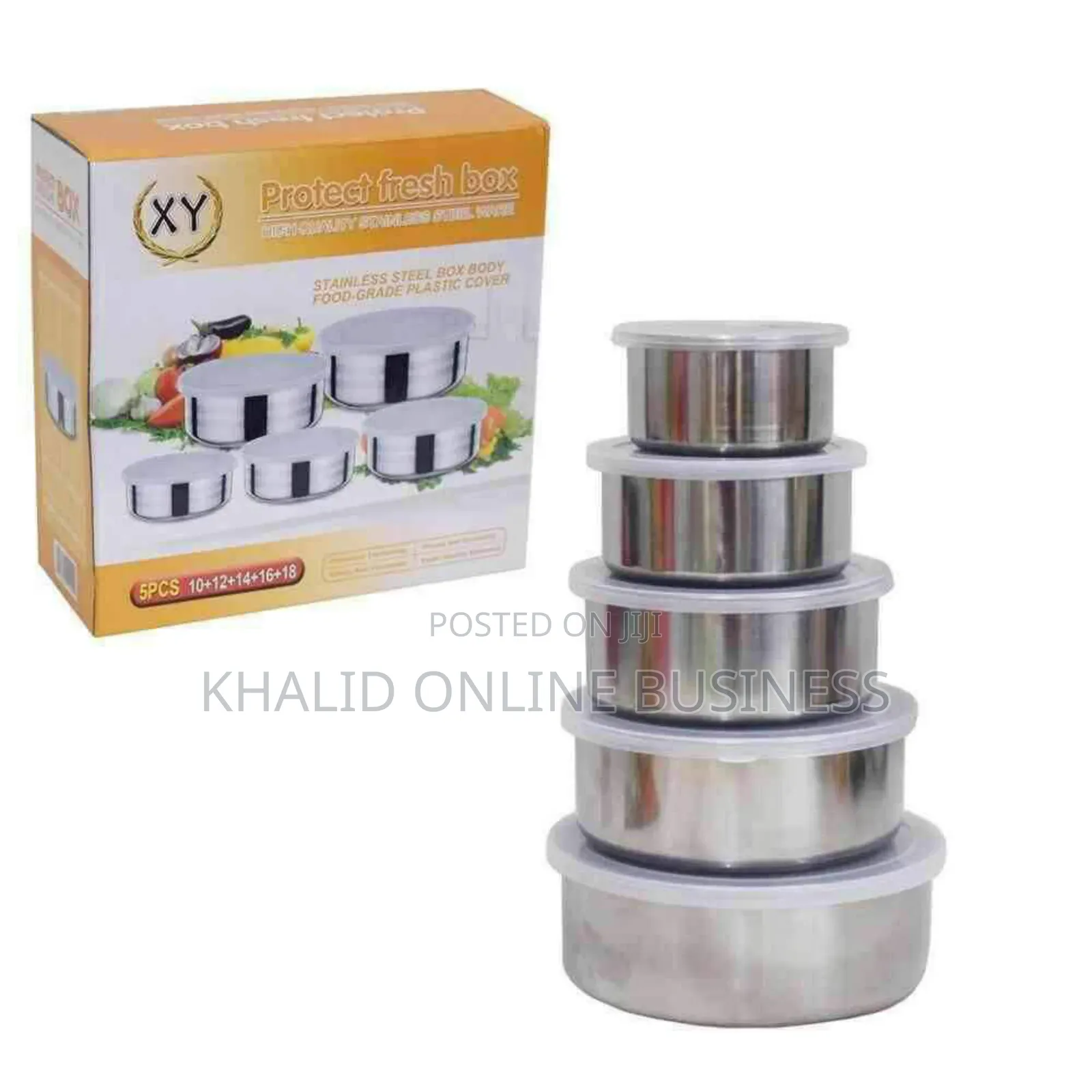 5pcs Bowl Set With Silicone Lids