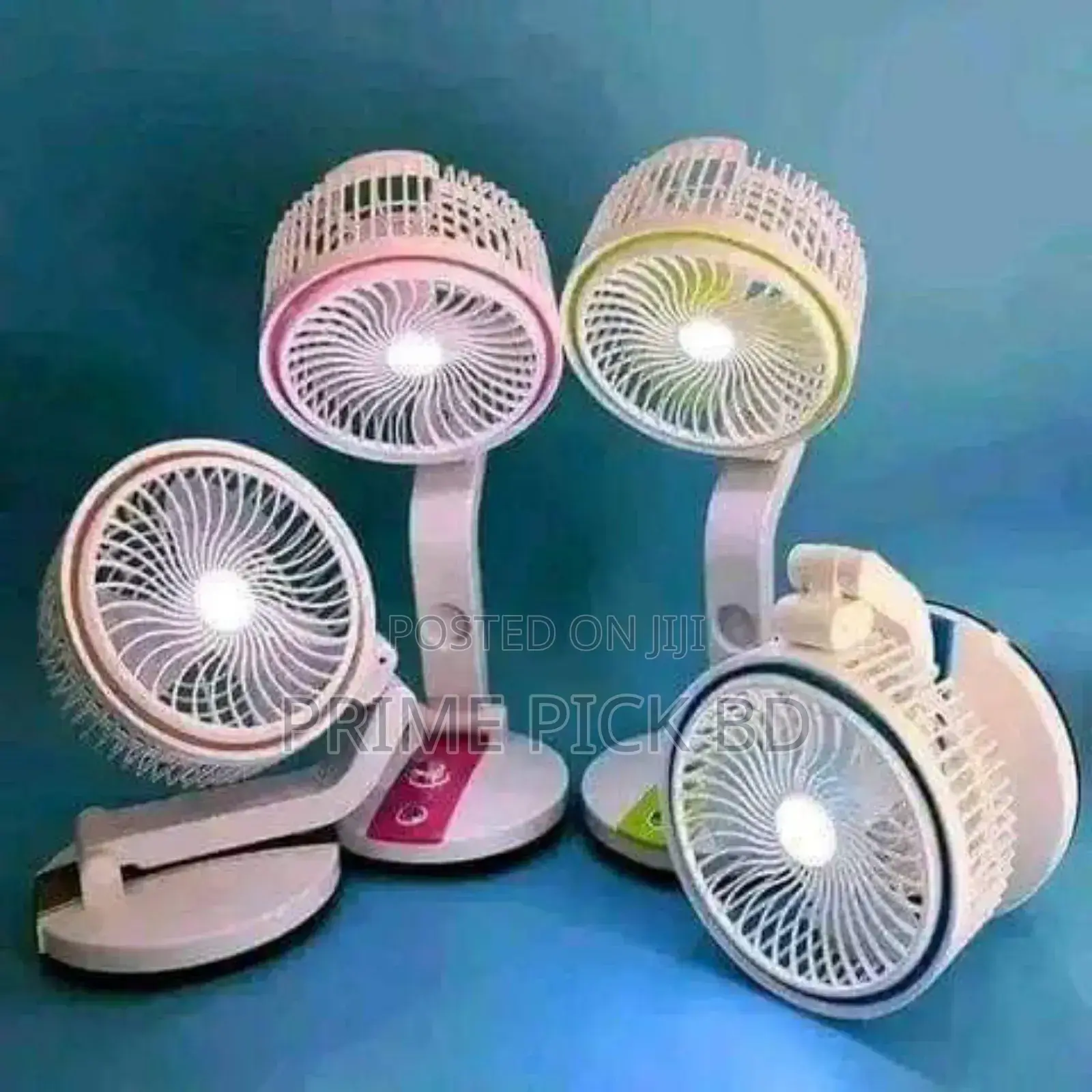 Rechargeable Folding Fan With Led Light (Lr Fan)