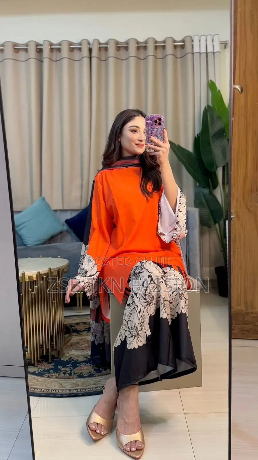 Digital Print Three Piece Jj Hh Gg Dd