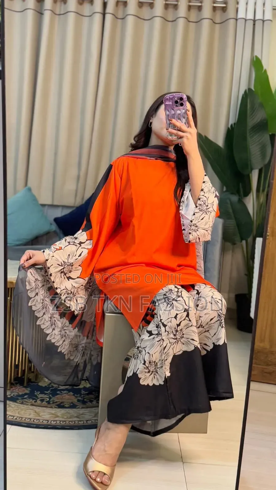 Digital Print Three Piece Jj Hh Gg Dd