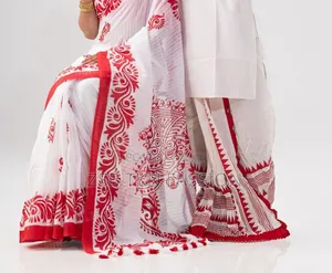 Sharee Panjabi Couple Set With Blouse Piece Pujar Jonno