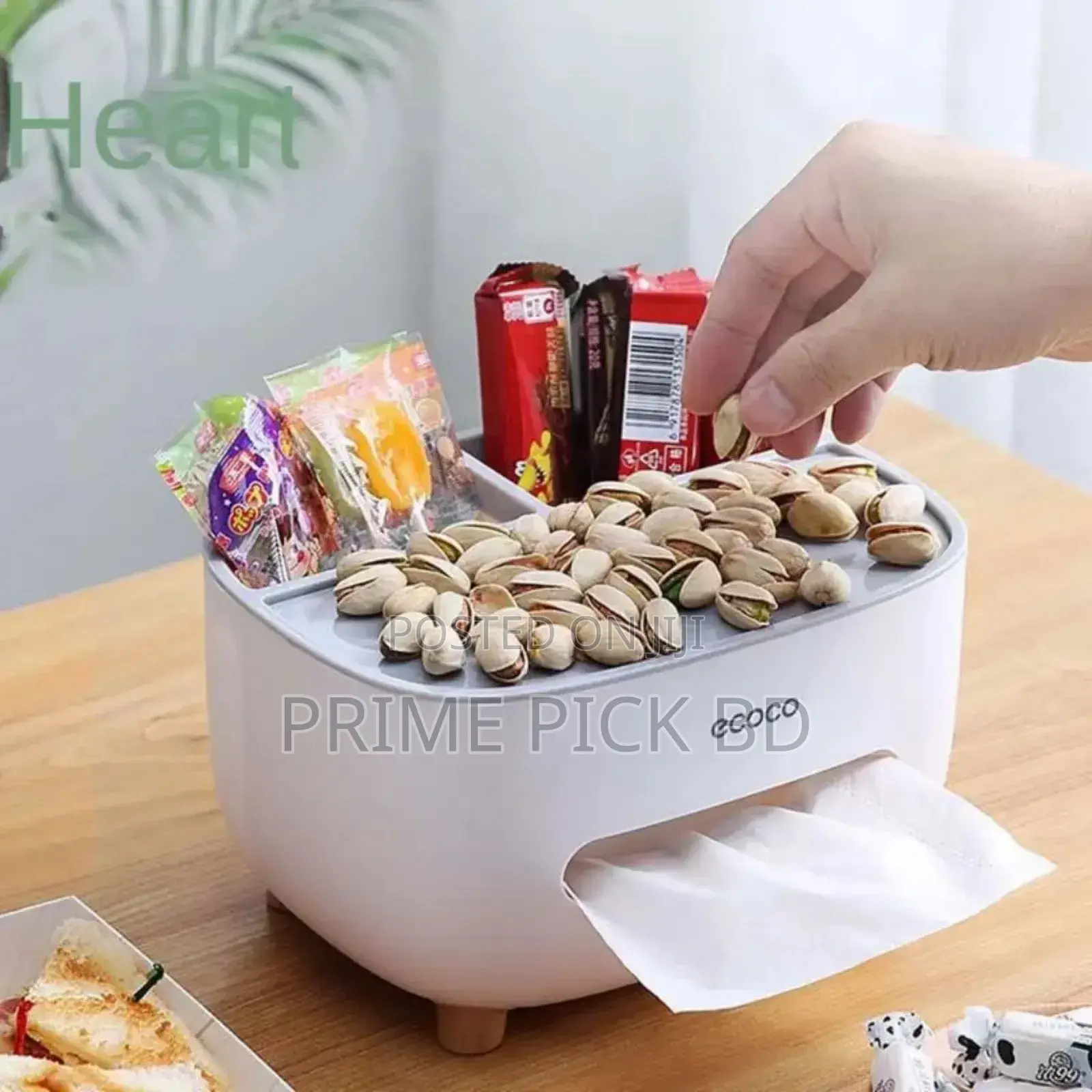 Ecoco Multifunctional Tissue Box Organizer