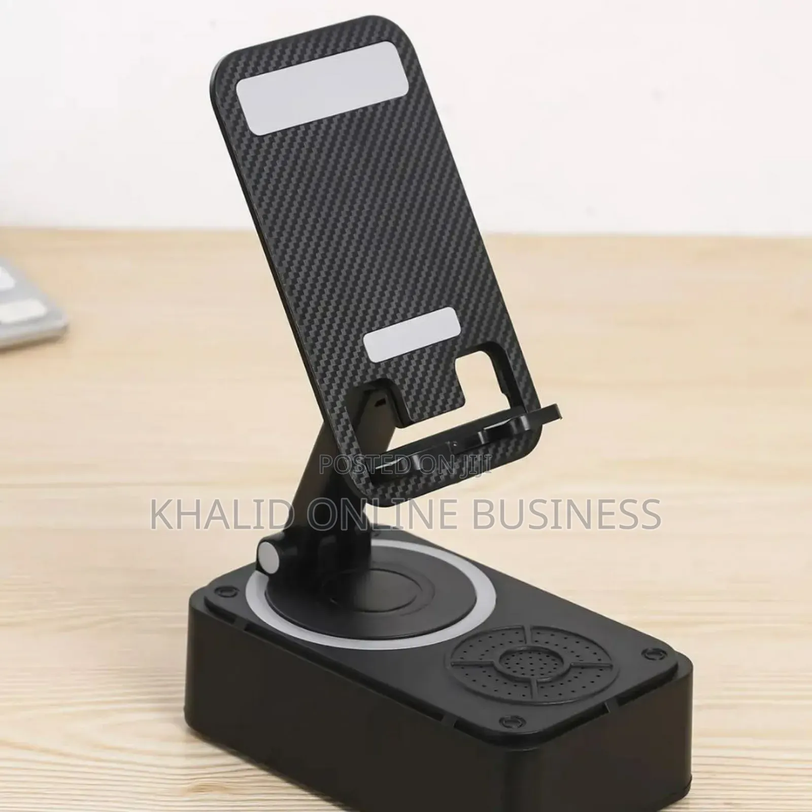Rotating Foldable Mobile Stand With Bluetooth Speaker