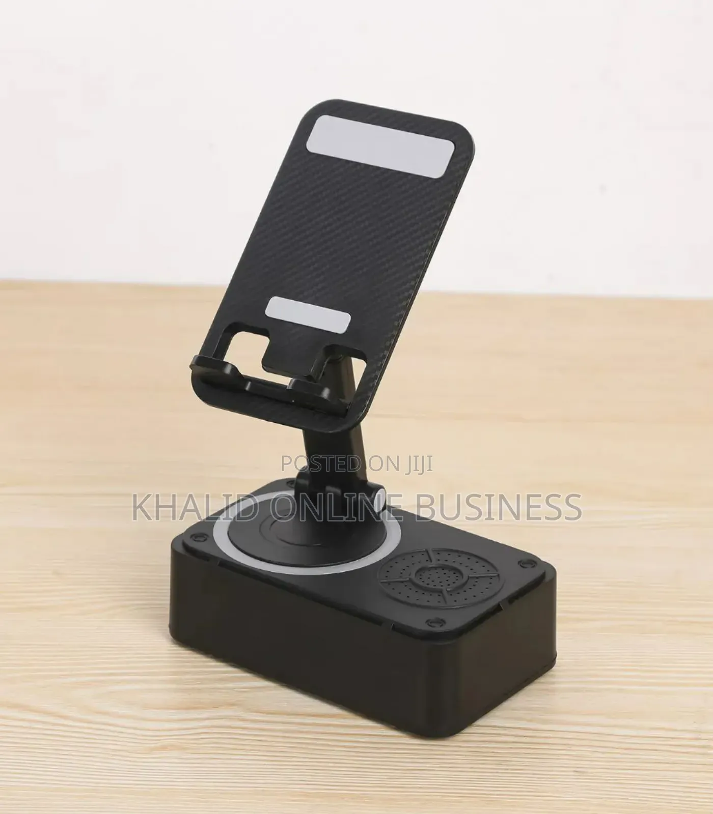 Rotating Foldable Mobile Stand With Bluetooth Speaker
