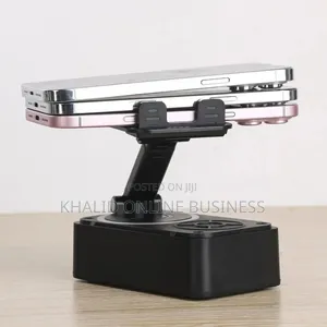Rotating Foldable Mobile Stand With Bluetooth Speaker