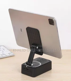 Rotating Foldable Mobile Stand With Bluetooth Speaker