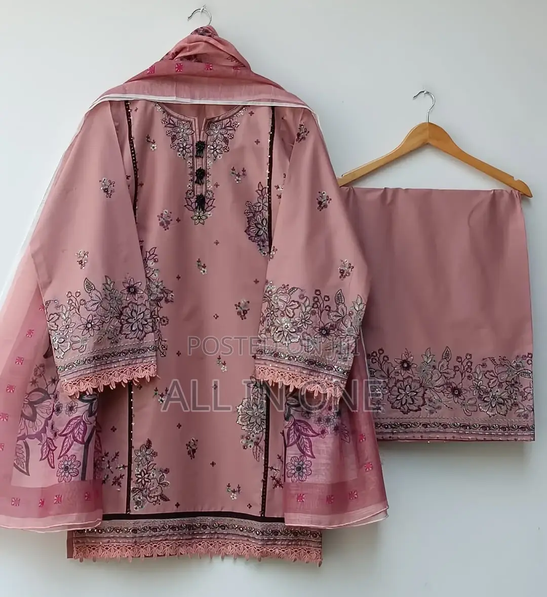 Sequence Embroidery Three Piece GFHBFDHB