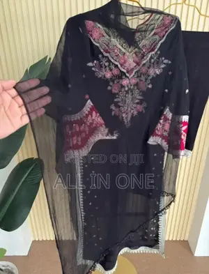 Photo - Georgette Embroidery Three Piece GBRD JHKMTGT