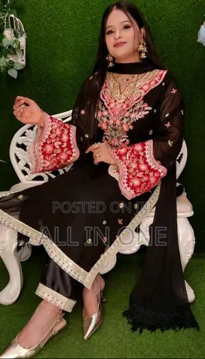 Georgette Embroidery Three Piece GBRD JHKMTGT