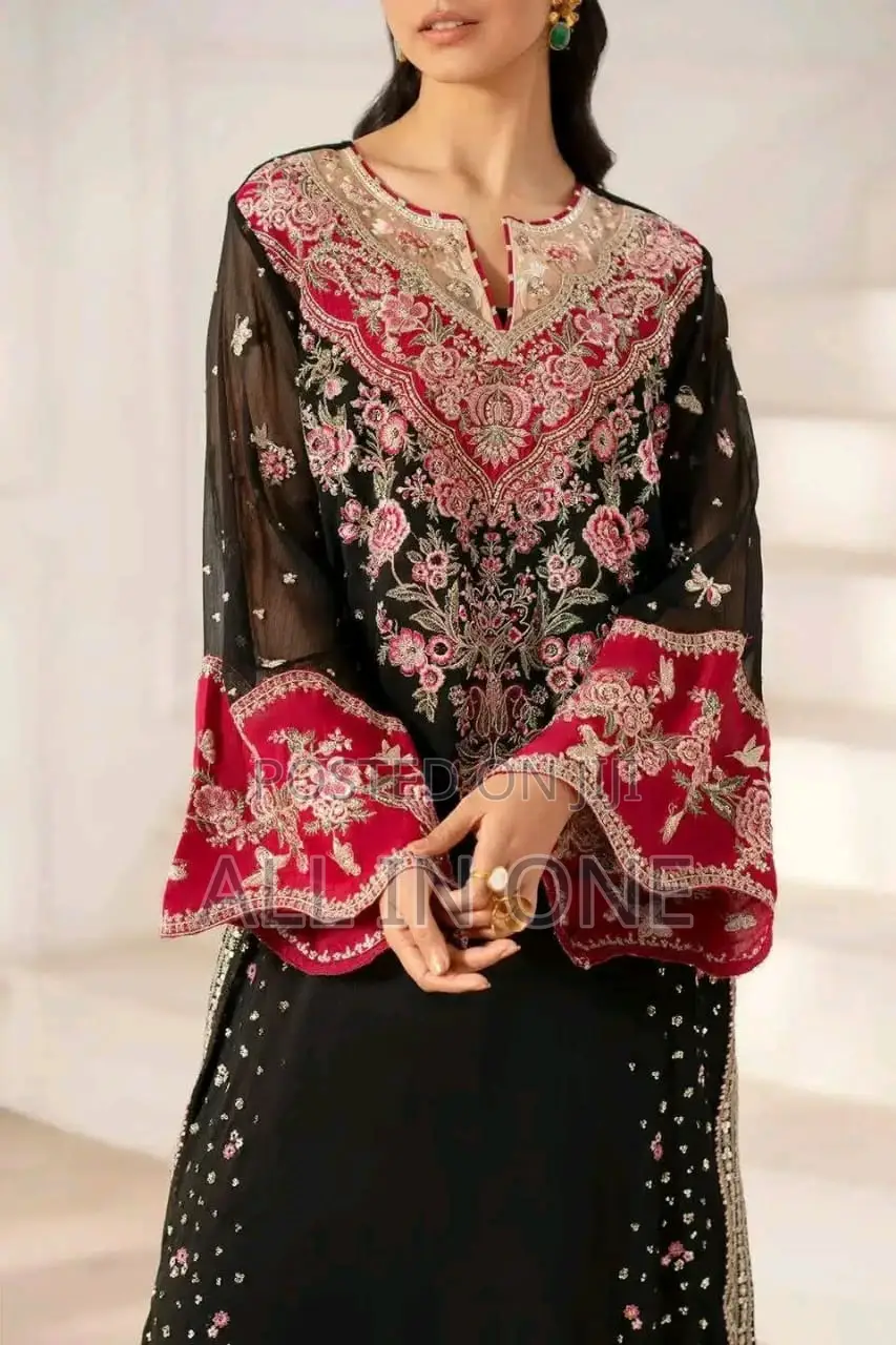 Georgette Embroidery Three Piece GBRD JHKMTGT