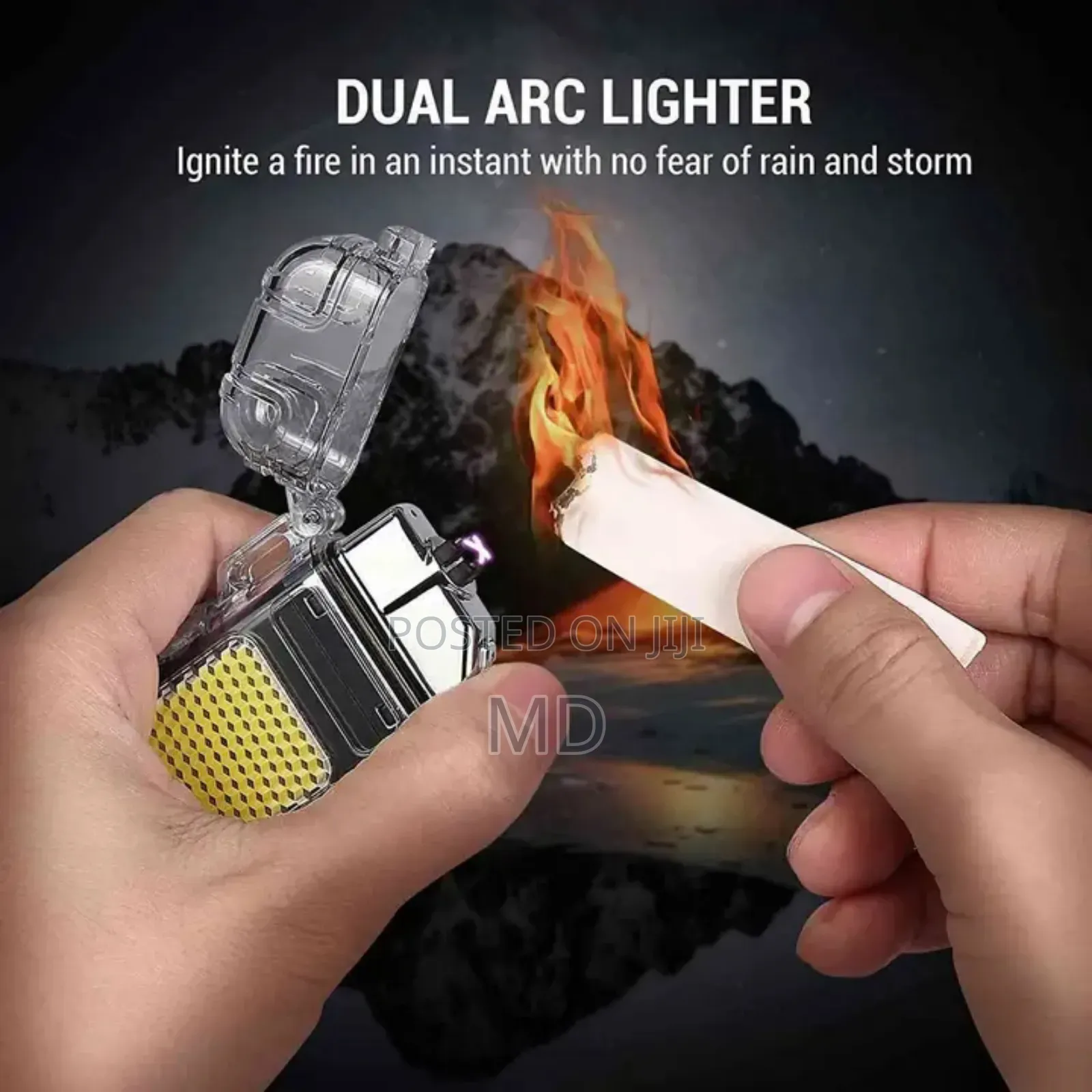 Rechargeable Lighter With an Integrated Flashlight