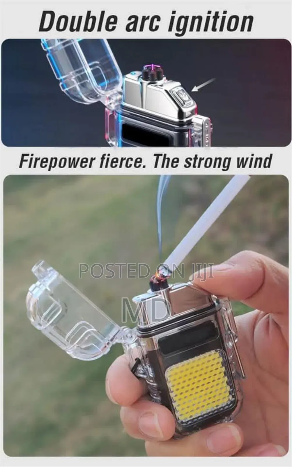 Rechargeable Lighter With an Integrated Flashlight