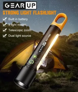 Gearup Pro Rechargeable Flashlight + Large Cob Light