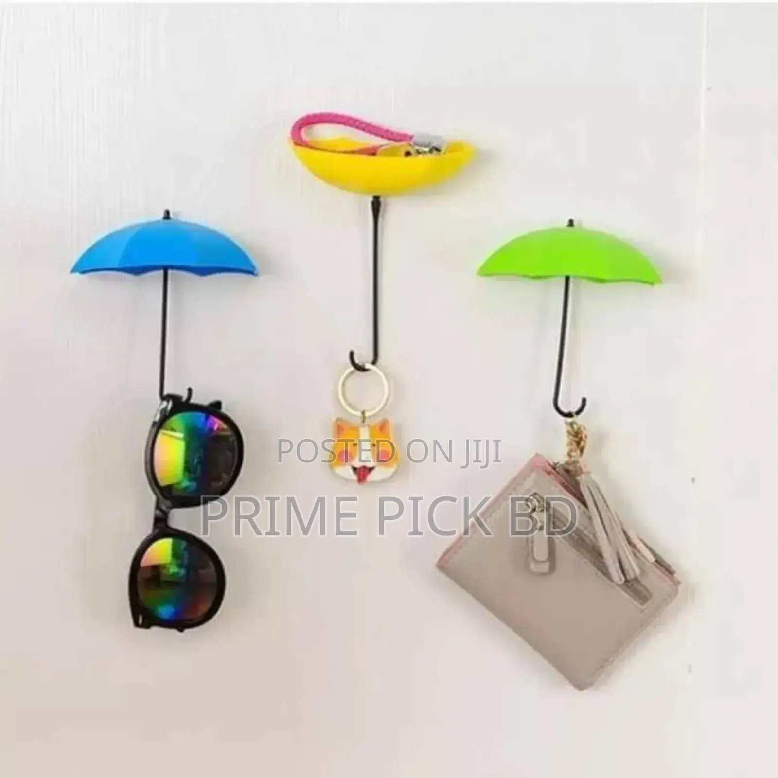 3pcs Colourful Umbrella Wall Hook Set