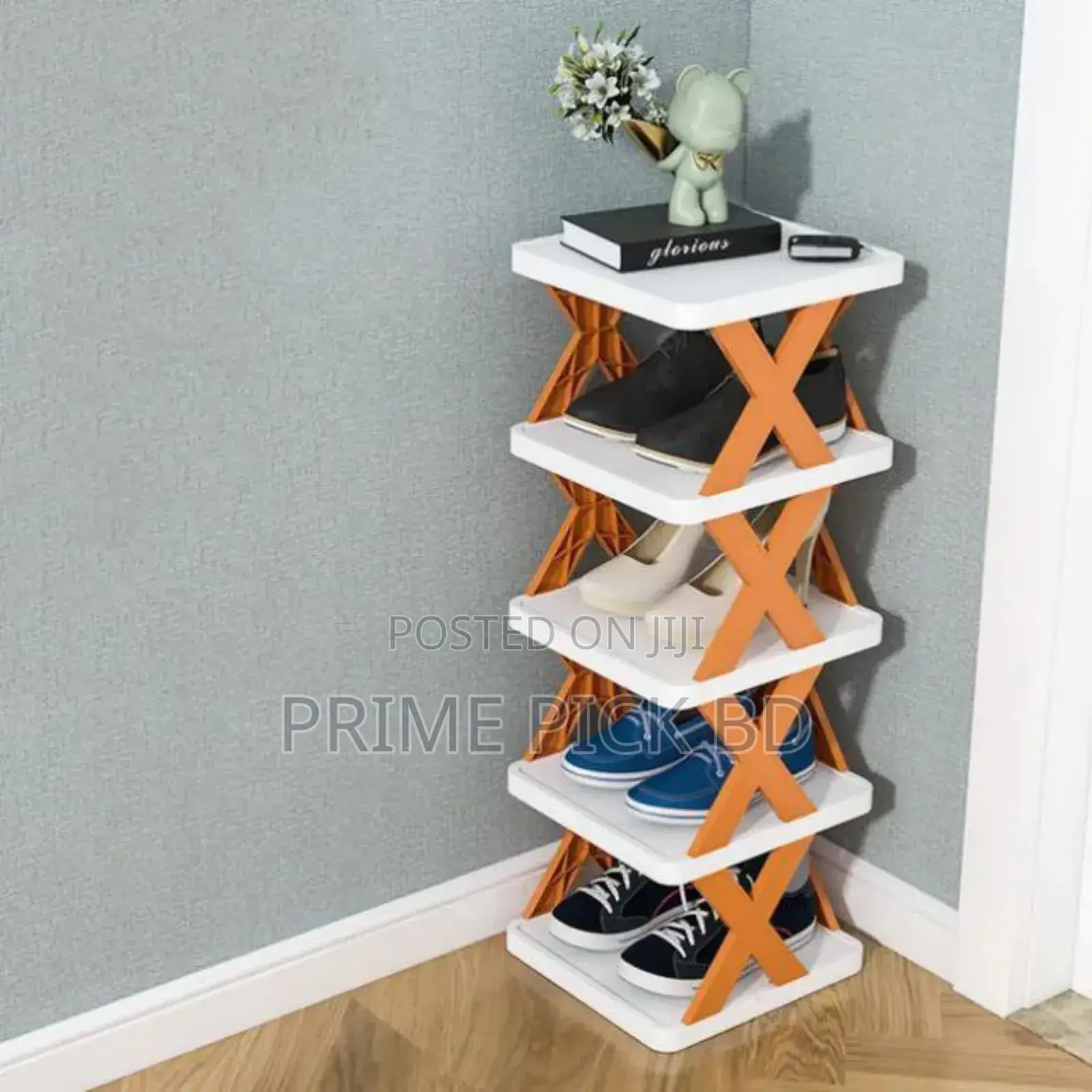 Portable 5 Layer Shoe Rack 
৫ তাকবিশিষ্ট জুতা রাখার র‍্যাক