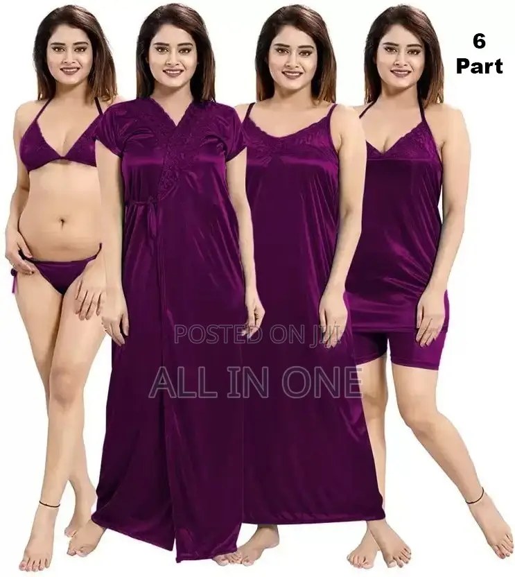 6 Pieces Night Dress Set