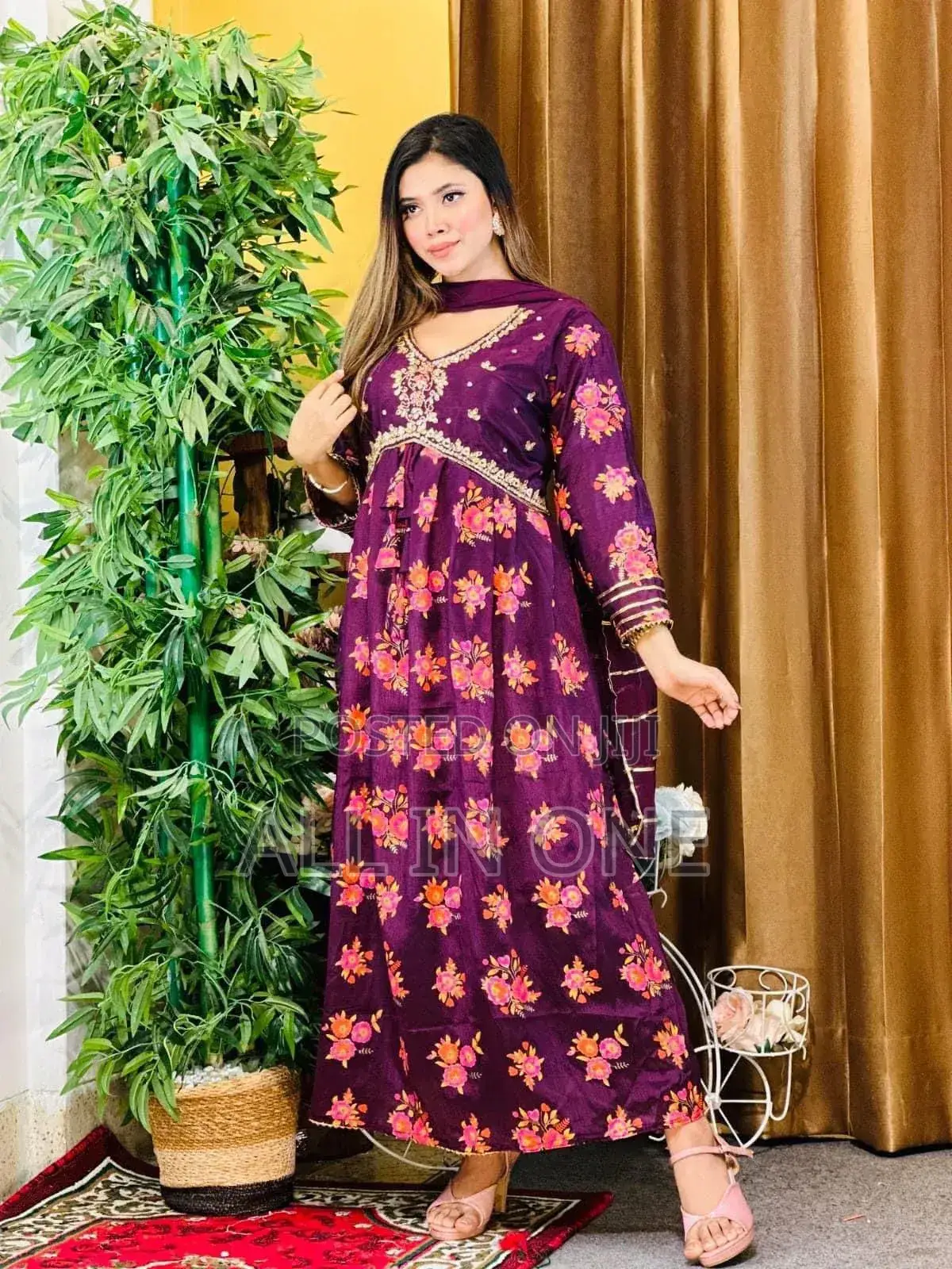 Indian Moslin Silk Febric Two Peace