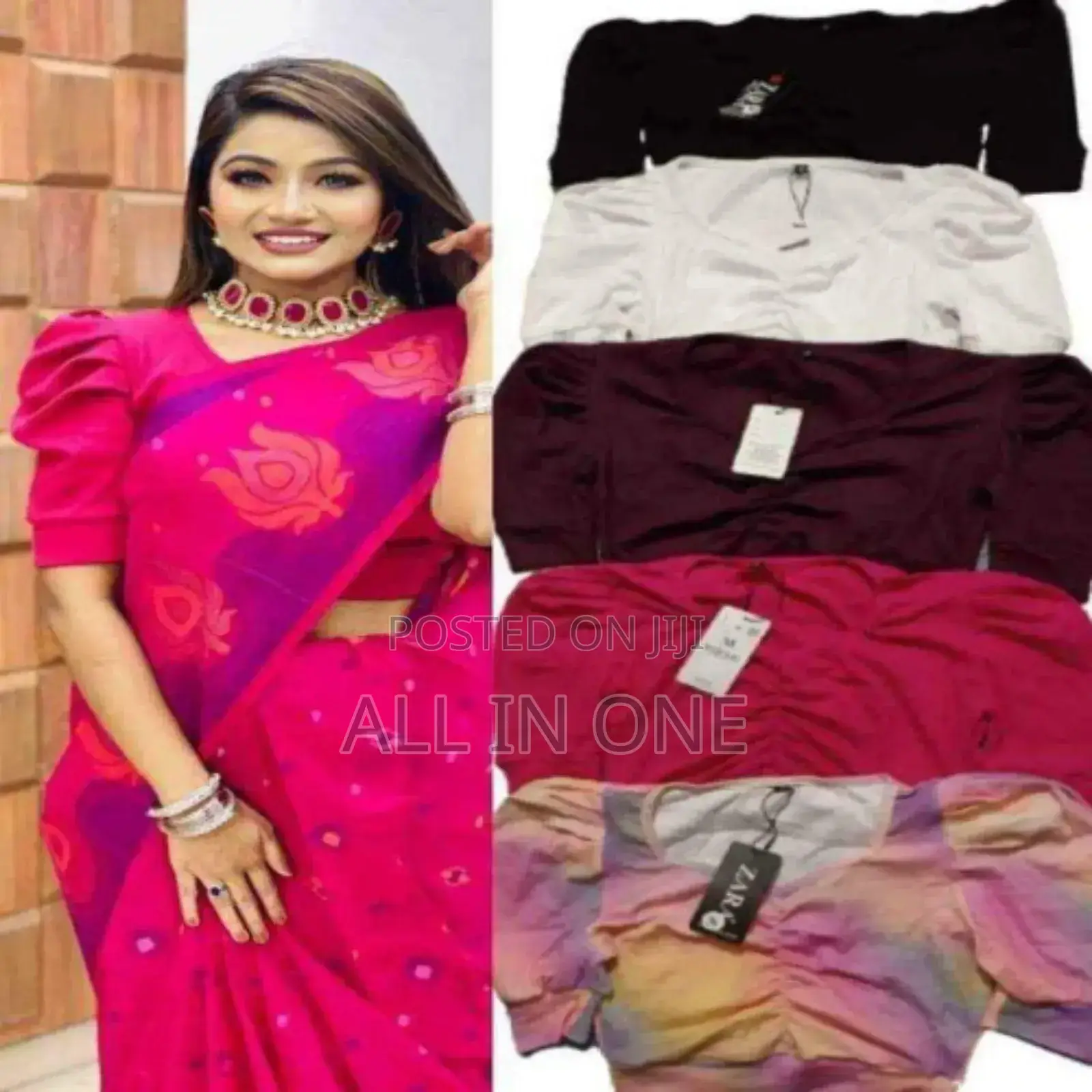 Half Hata Crop Top Blouse 