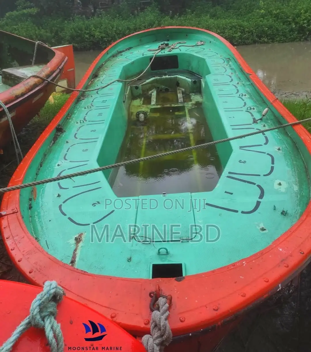 Original Open Lifeboat Without Engine, Fiber Materials Boat, FRP Boat