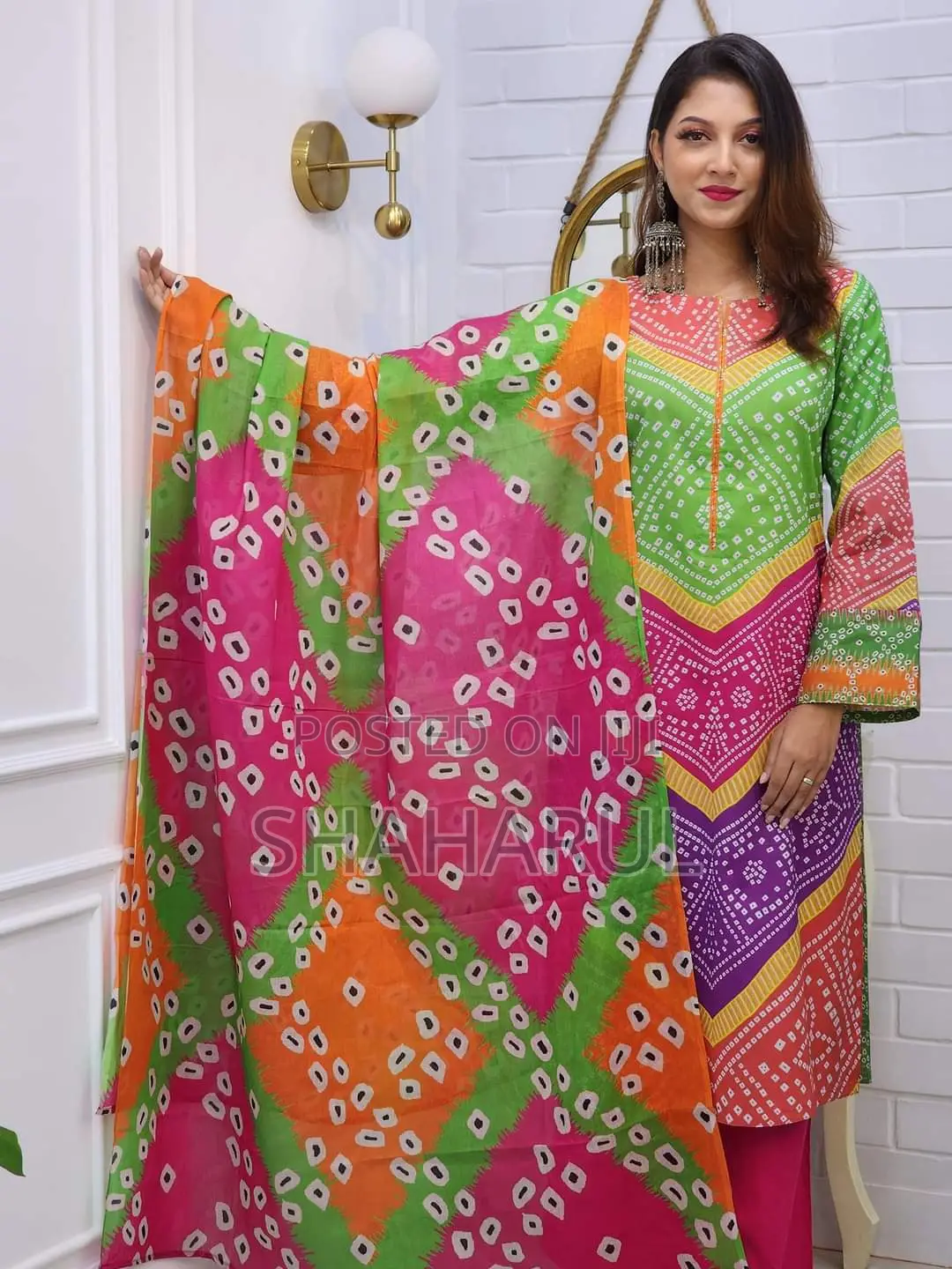 Readymade Cotton Three Piece 13583